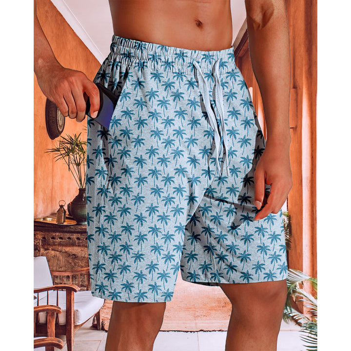 3-Pack Mens Terry Knit Soft Printed Athletic Casual Gym Bottoms w/ Elastic Waistband and Pockets Image 7