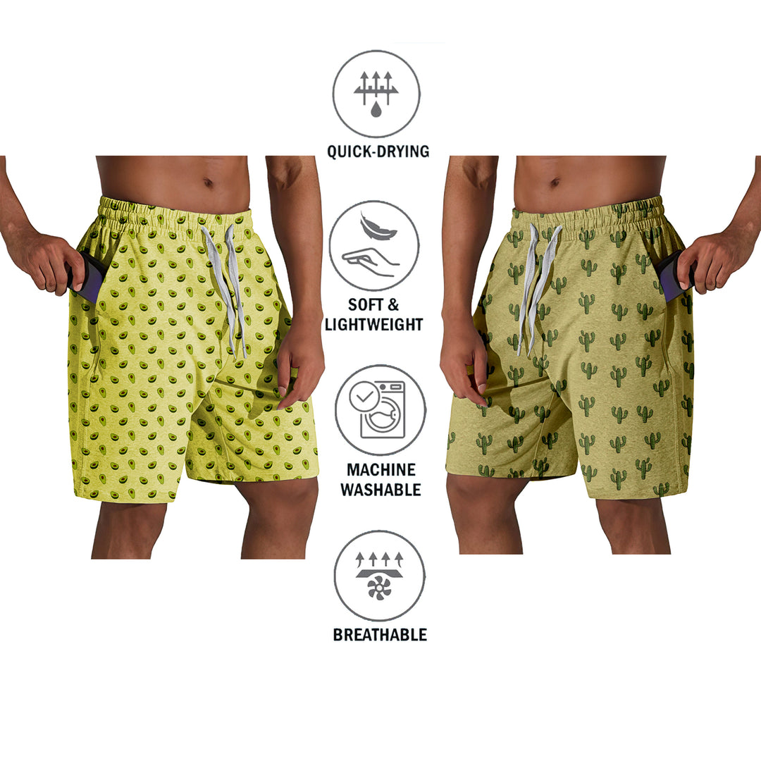 3-Pack Mens Terry Knit Soft Printed Athletic Casual Gym Bottoms w/ Elastic Waistband and Pockets Image 10