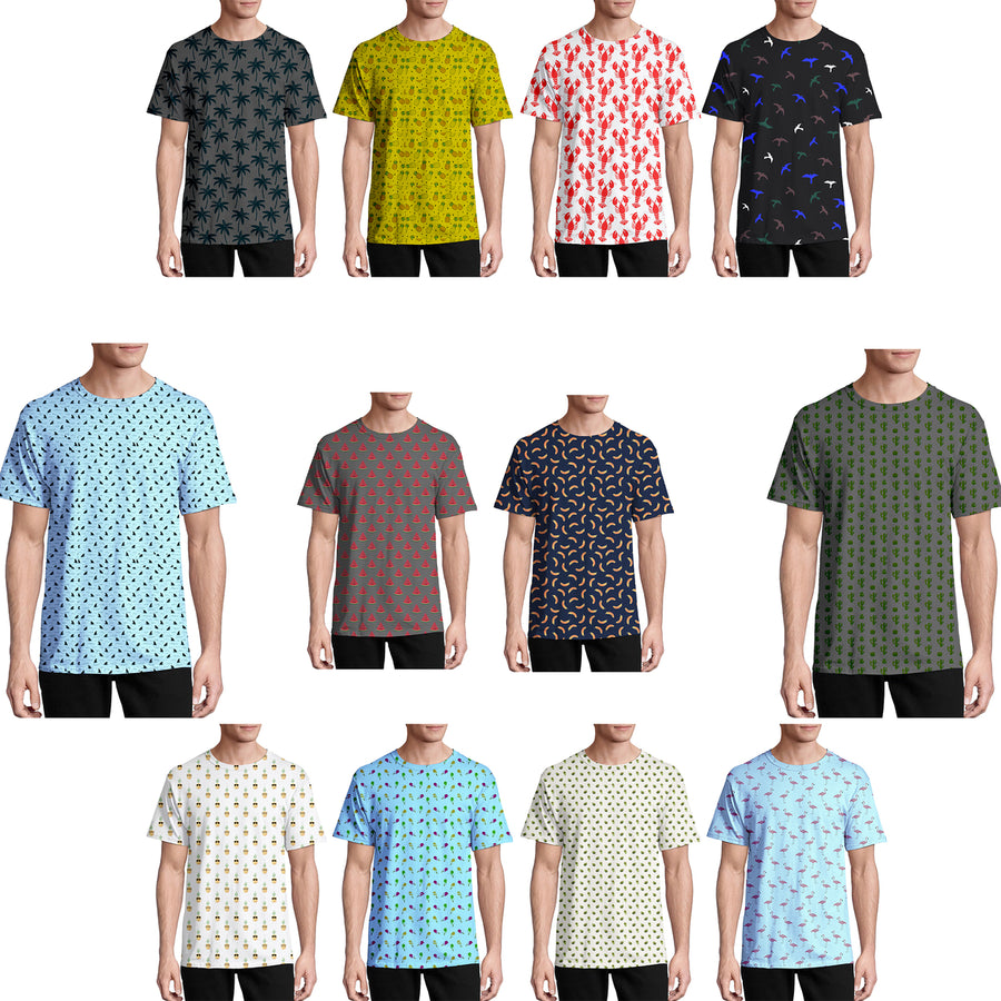 4-Pack Mens Moisture-Wicking Active Wear Crew Neck T-shirts Short Sleeve Image 1