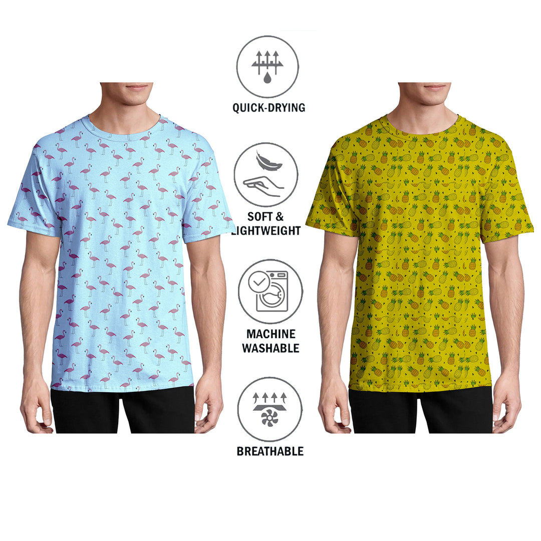 4-Pack Mens Moisture-Wicking Active Wear Crew Neck T-shirts Short Sleeve Image 6