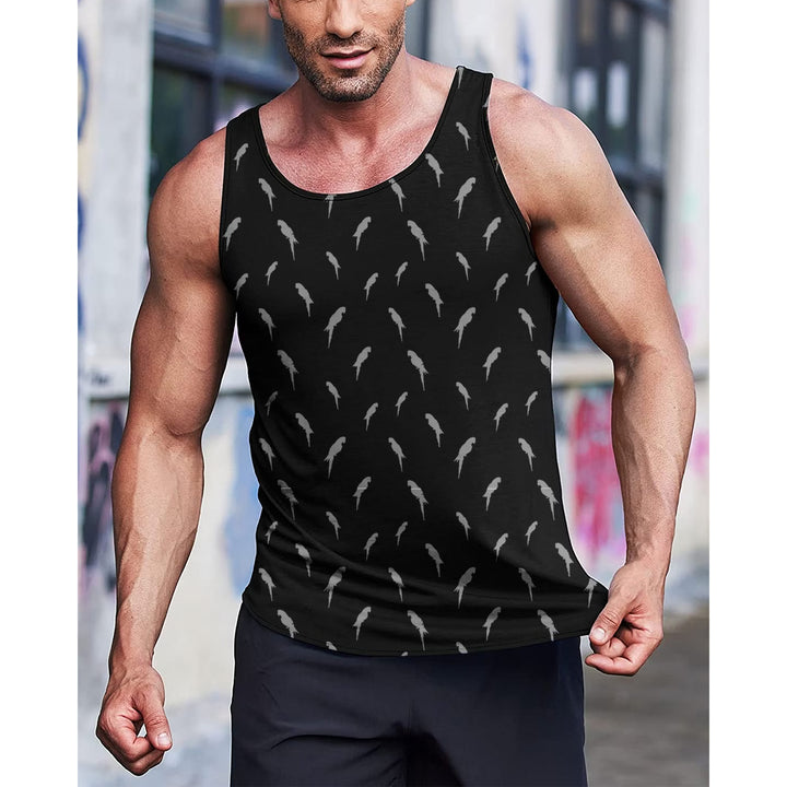 Mens Muscle Tank Tops 4-Pack Quick Dry Breathable Moisture Wicking Crew Neck Image 10