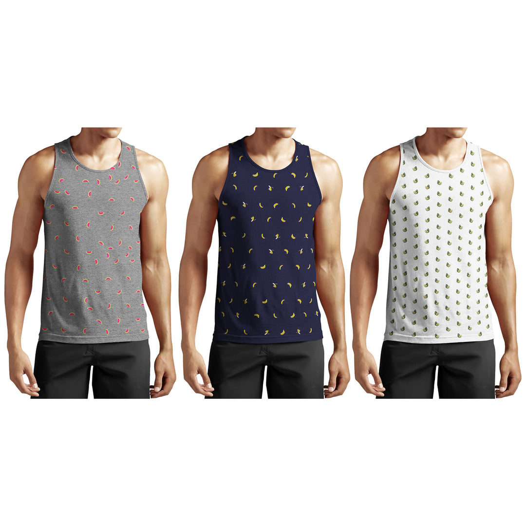 Mens Muscle Tank Tops 3-Pack Active Quick Dry Breathable Athletic Crew Neck Image 8