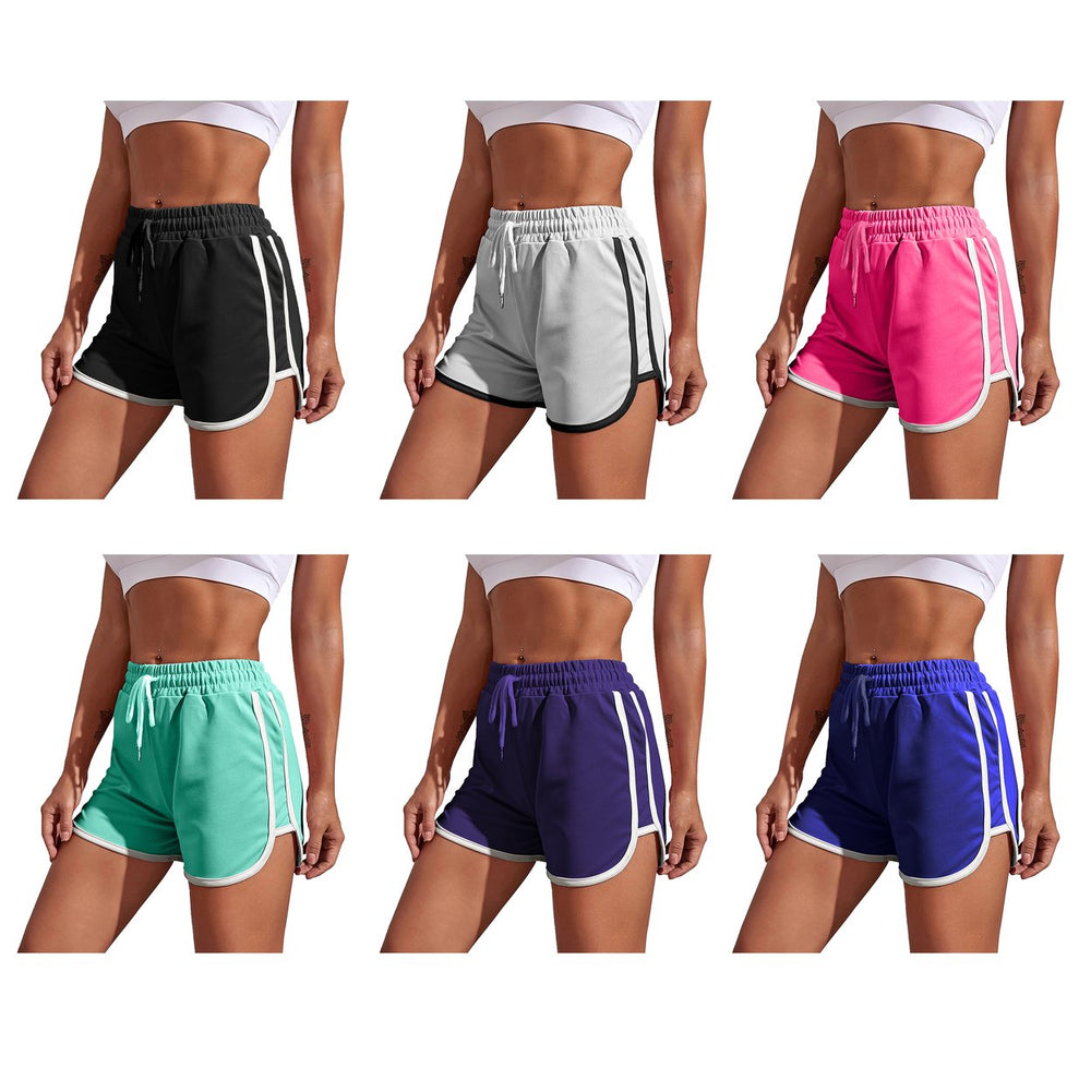 2-Piece Womens Dolphin Shorts Soft Comfy Elastic Waist Running Athletic Workout Yoga Pants Image 2