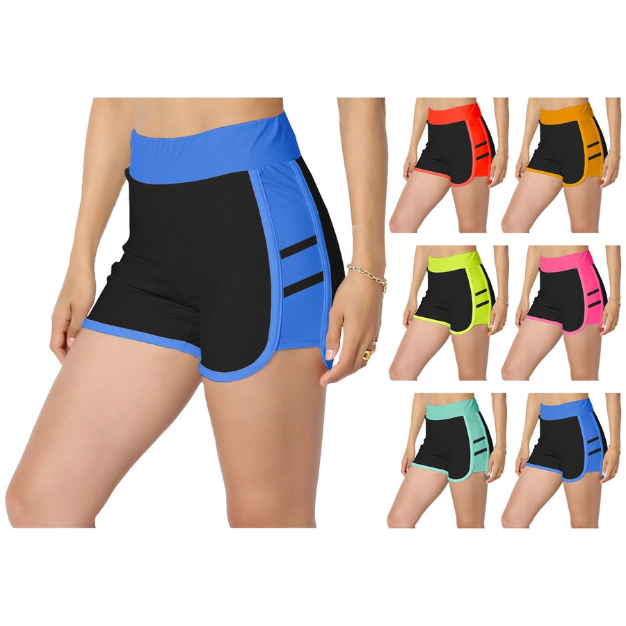 Womens Athletic Summer Yoga Gym Running Dolphin Breathable Fitness Shorts Image 1