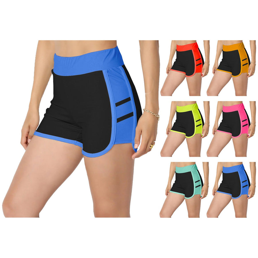 1-Pack Womens Athletic Summer Yoga Gym Running Dolphin Breathable Fitness Shorts Image 1