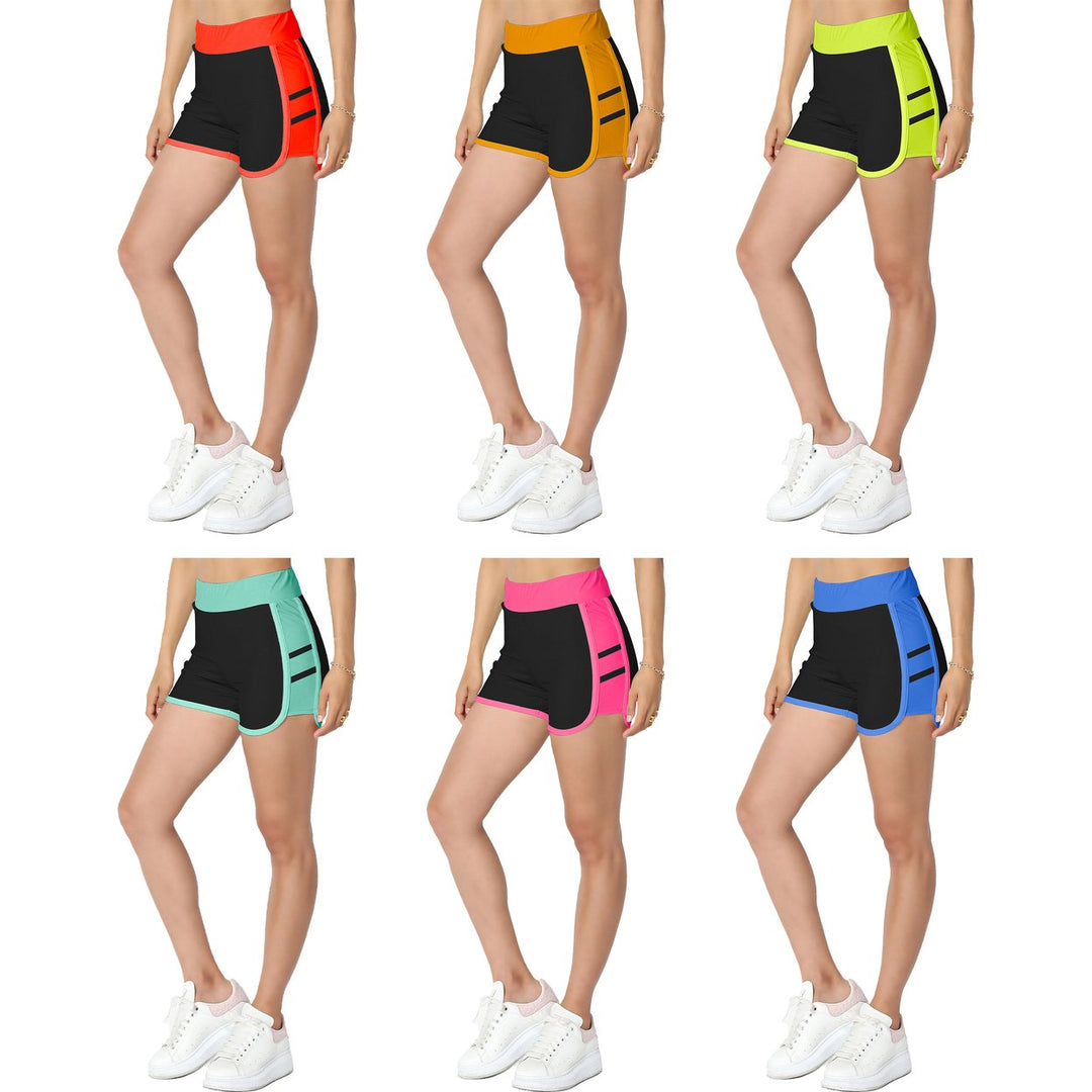 1-Pack Womens Athletic Summer Yoga Gym Running Dolphin Breathable Fitness Shorts Image 7