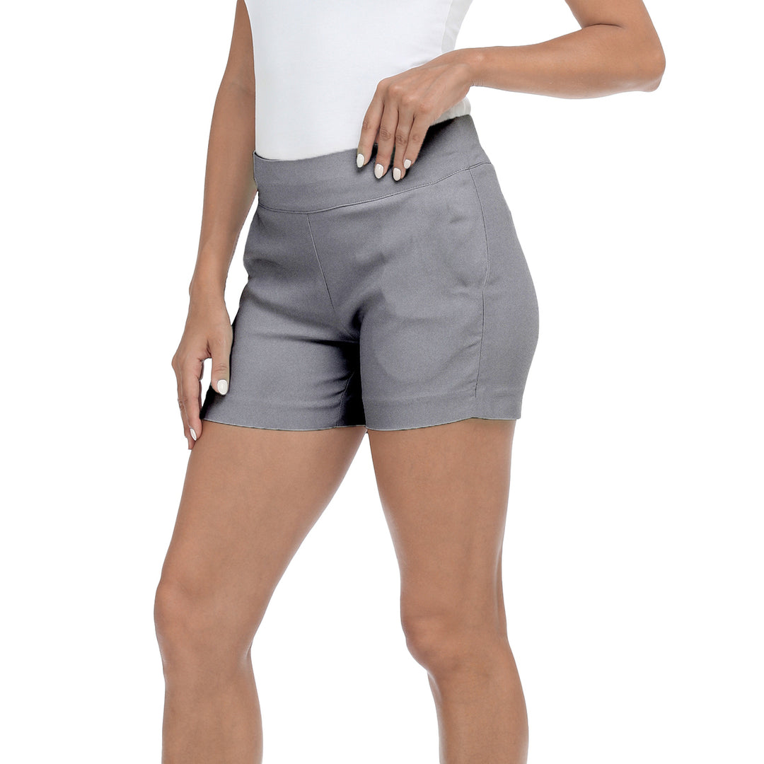 3-Pack Ladies Solid Ultra Soft Stretch Pull On Comfy Summer Active Millennium Style Shorts Image 9