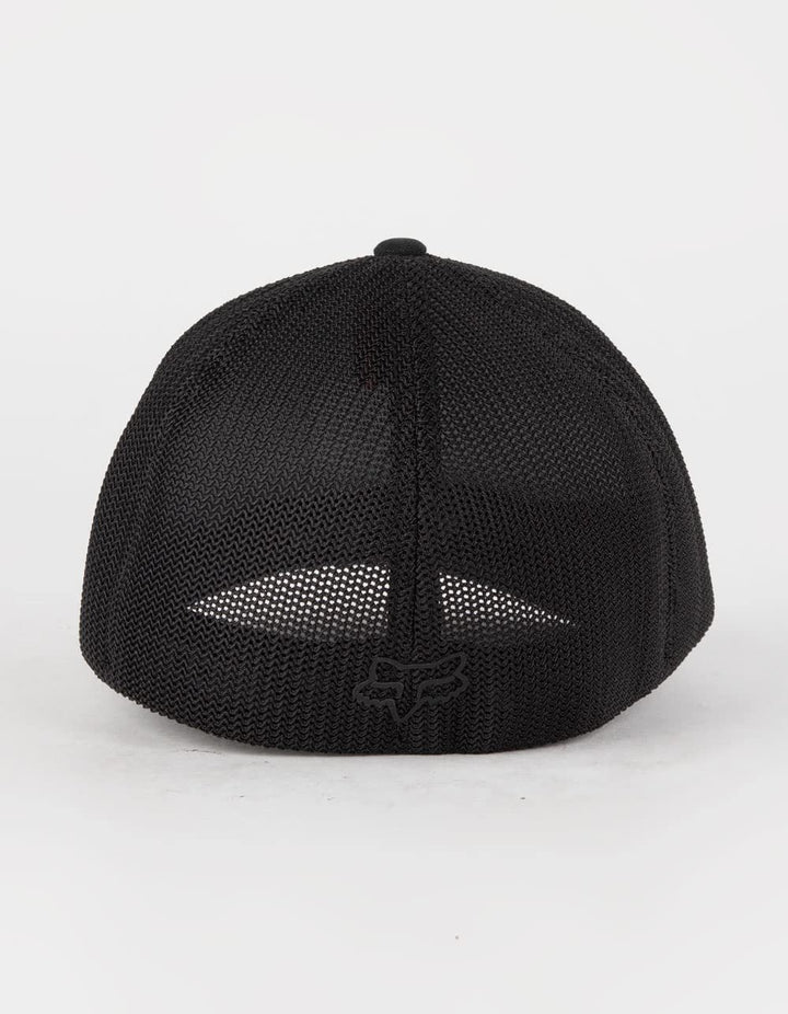 Fox Racing Mens Flexfit Hat Black Stretch-to-Fit Model 30649-001 Authentic Image 1