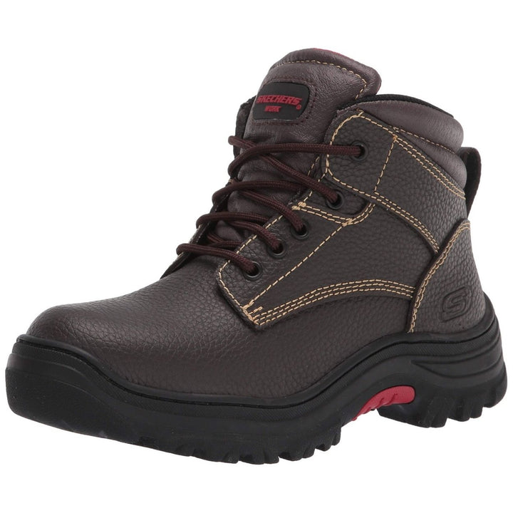 SKECHERS WORK Mens Burgin - Congaree Soft Toe EH Work Boot Brown - 77163-BRN varies BROWN Image 4