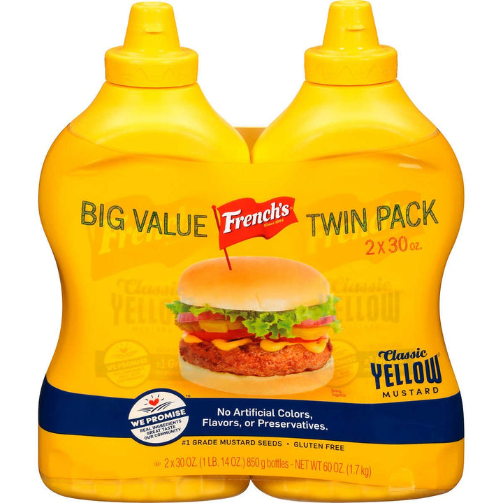 Frenchs Classic Yellow Mustard 30 Ounce (Pack of 2) Image 1