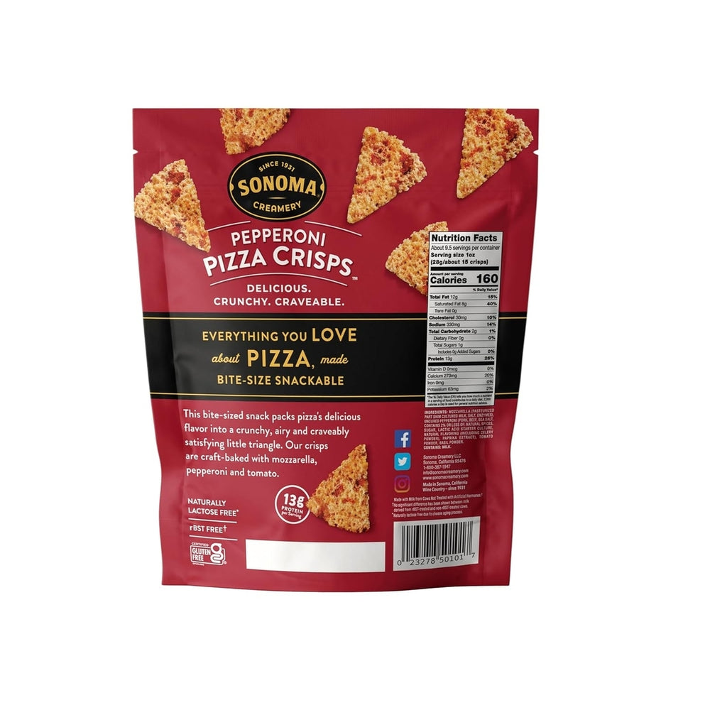 Sonoma Creamery Pepperoni Pizza Crisps9.5 Ounce Image 2