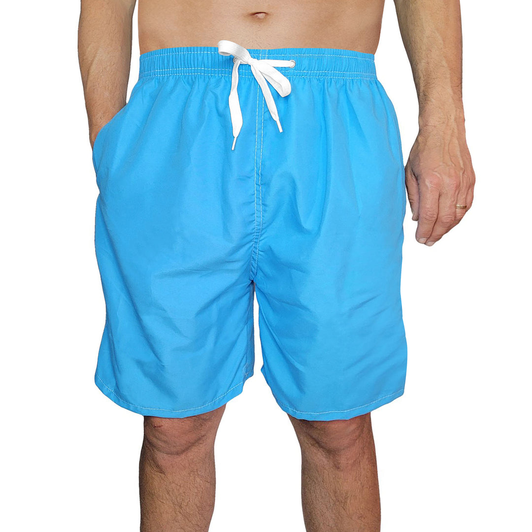 4-Pack Mens Quick Dry Swim Trunks with Pockets Solid Bathing Beachwear Flex Board Shorts Image 8