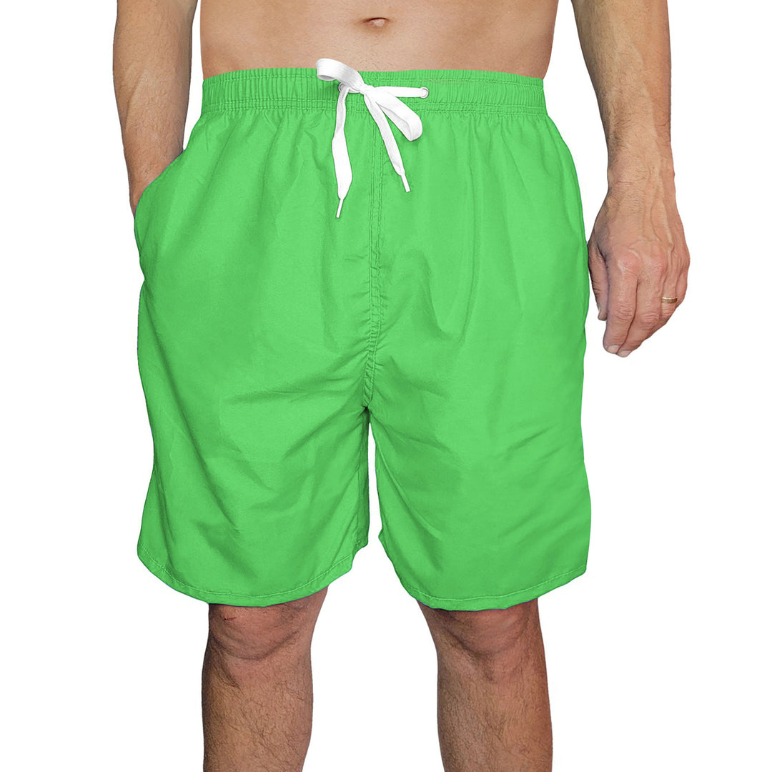 4-Pack Mens Quick Dry Swim Trunks with Pockets Solid Bathing Beachwear Flex Board Shorts Image 12