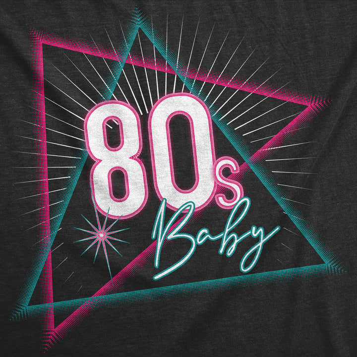 Womens Funny T Shirts 80s Baby Retro Graphic Tee For Ladies Image 2