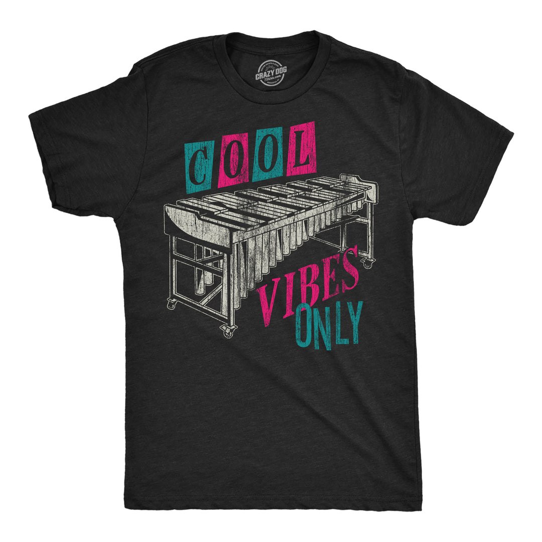 Mens Funny T Shirts Cool Vibes Only Sarcastic Music Graphic Tee For Men Image 1