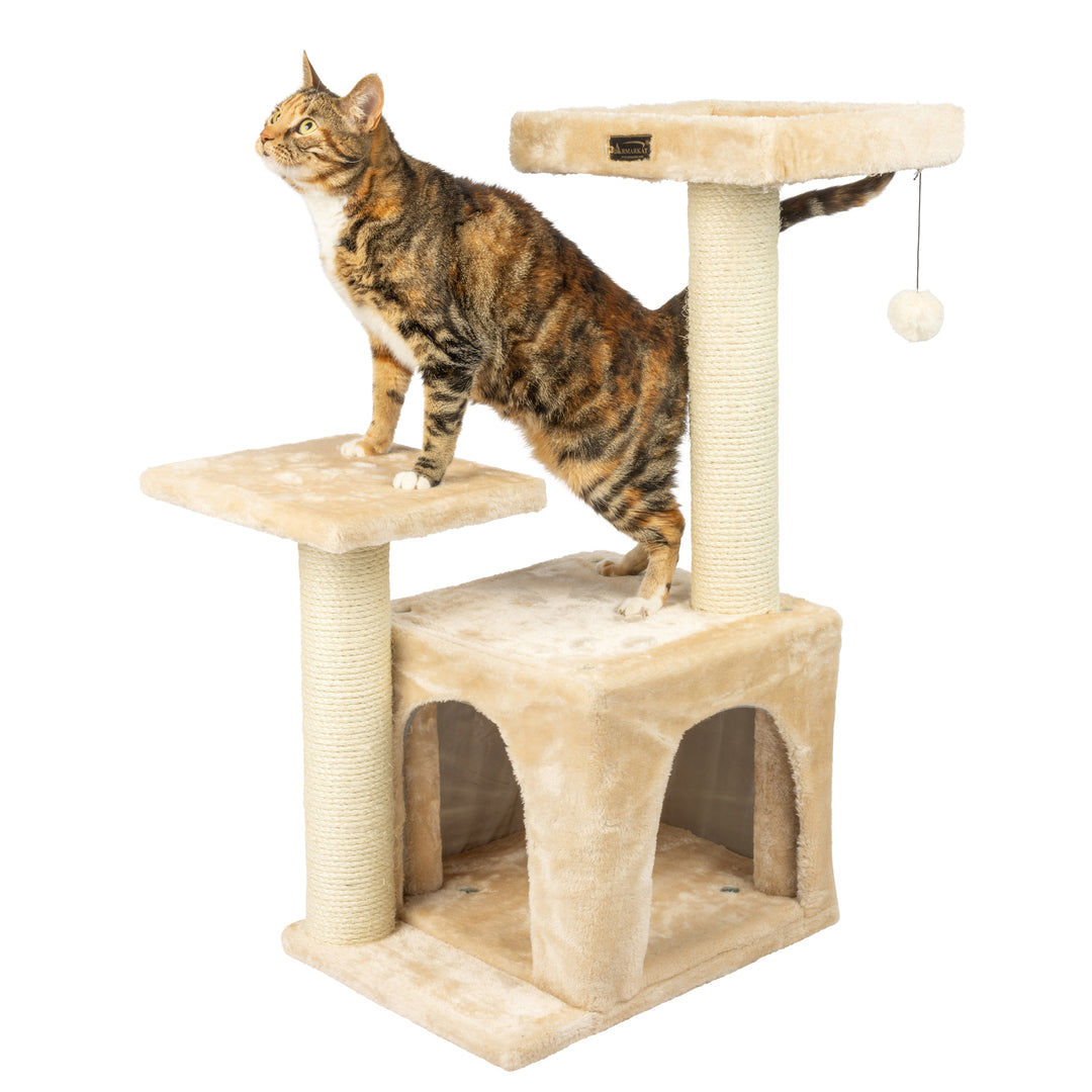 Armarkat Real Wood Classic Cat Tree A320732-inch BeigeJackson Galaxy Approved Image 2