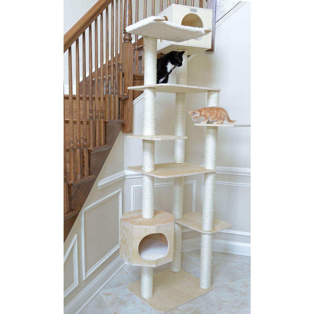 Armarkat Premium Scots Pine 89-Inch Cat Tree with Seven LevelsTwo Playhouses Image 2