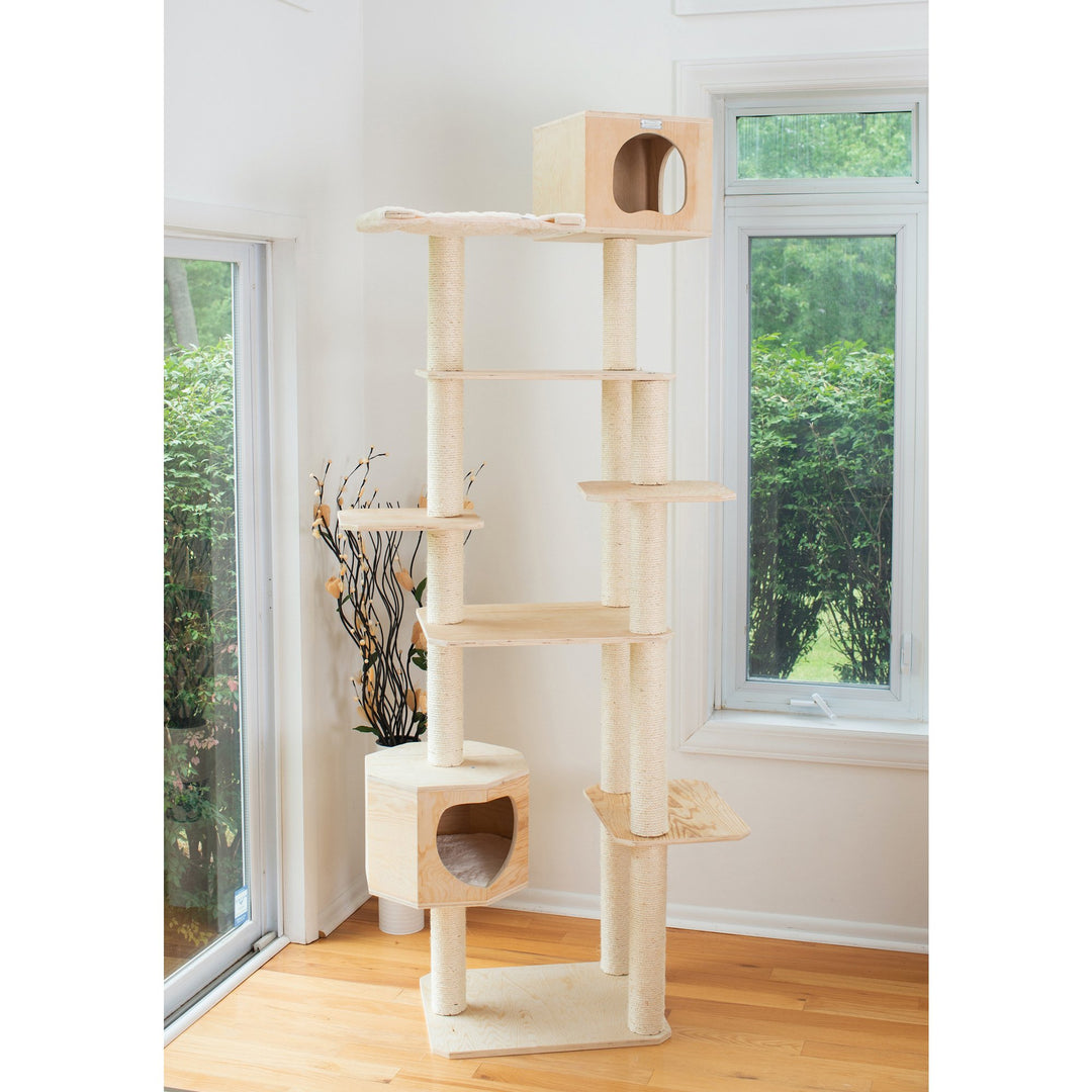 Armarkat Premium Scots Pine 89-Inch Cat Tree with Seven LevelsTwo Playhouses Image 8