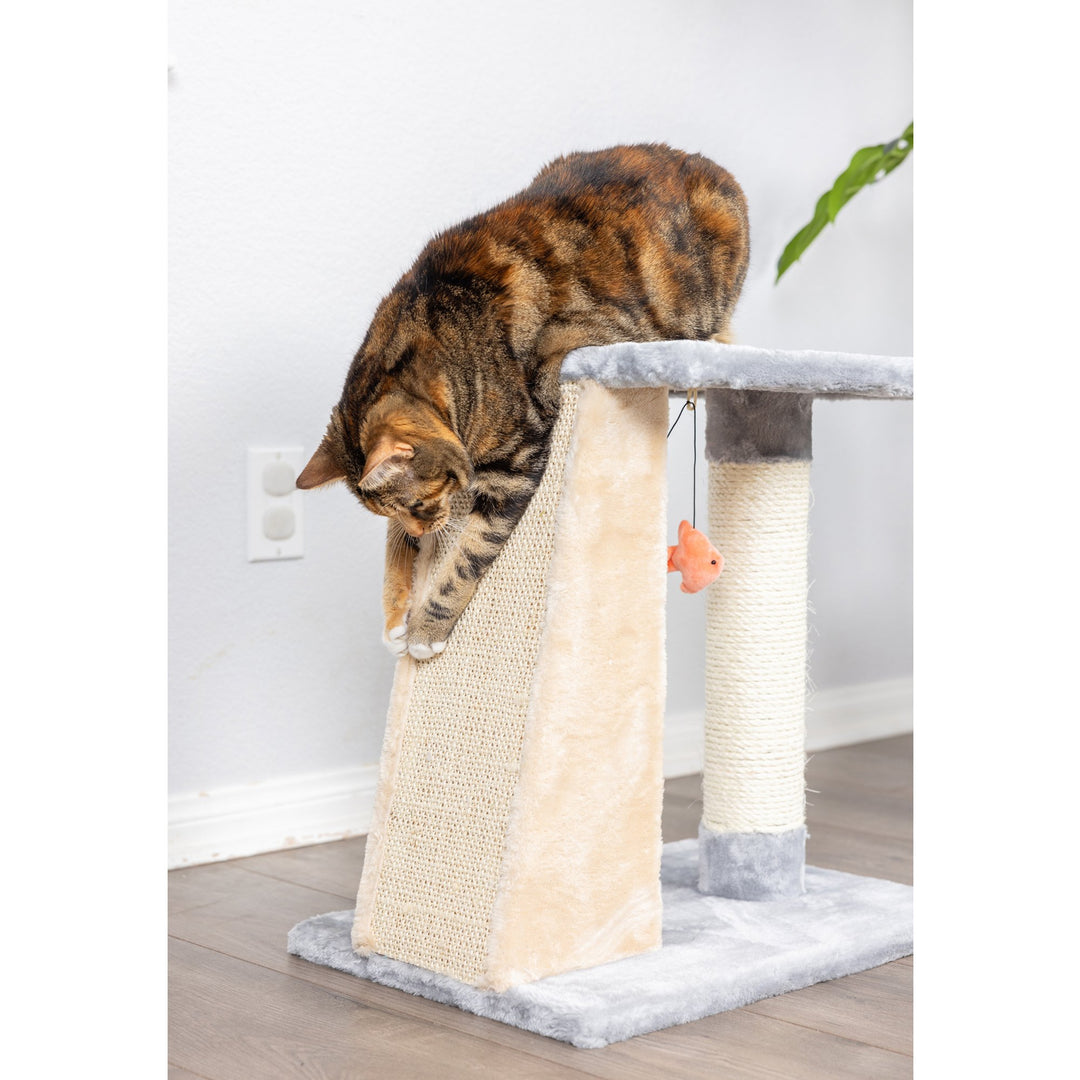 Armarkat X2001 Cat Tree Two-Level Platform Scratcher Faux faux Gray 20"H Image 8