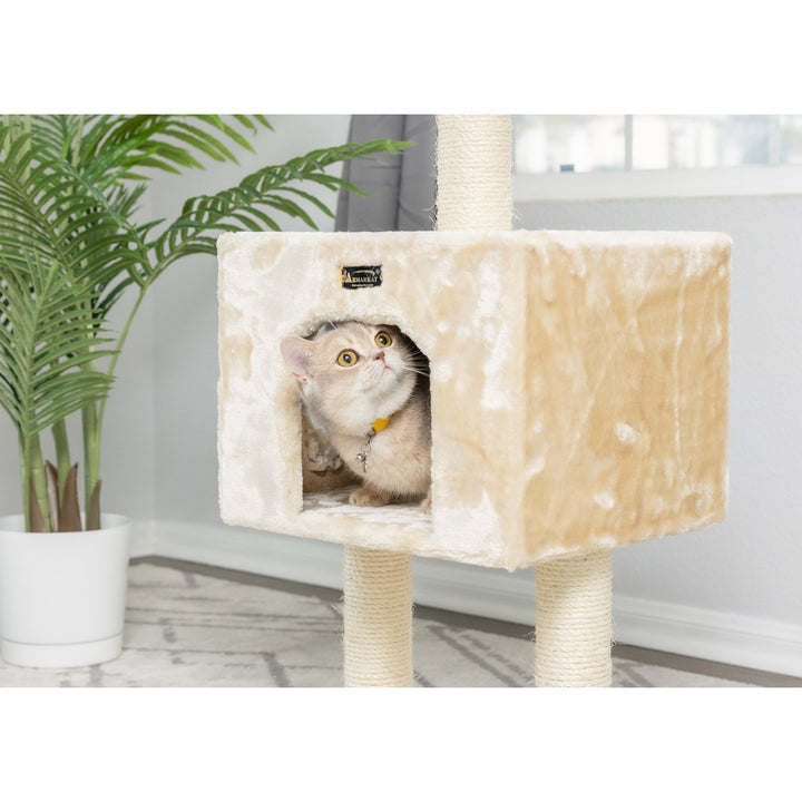 Armarkat Classic Cat Tree Model A4201 Beige 2-Level Playhouse 42 Inches Tall Image 4