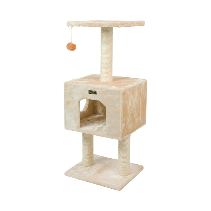 Armarkat Classic Cat Tree Model A4201 Beige 2-Level Playhouse 42 Inches Tall Image 6