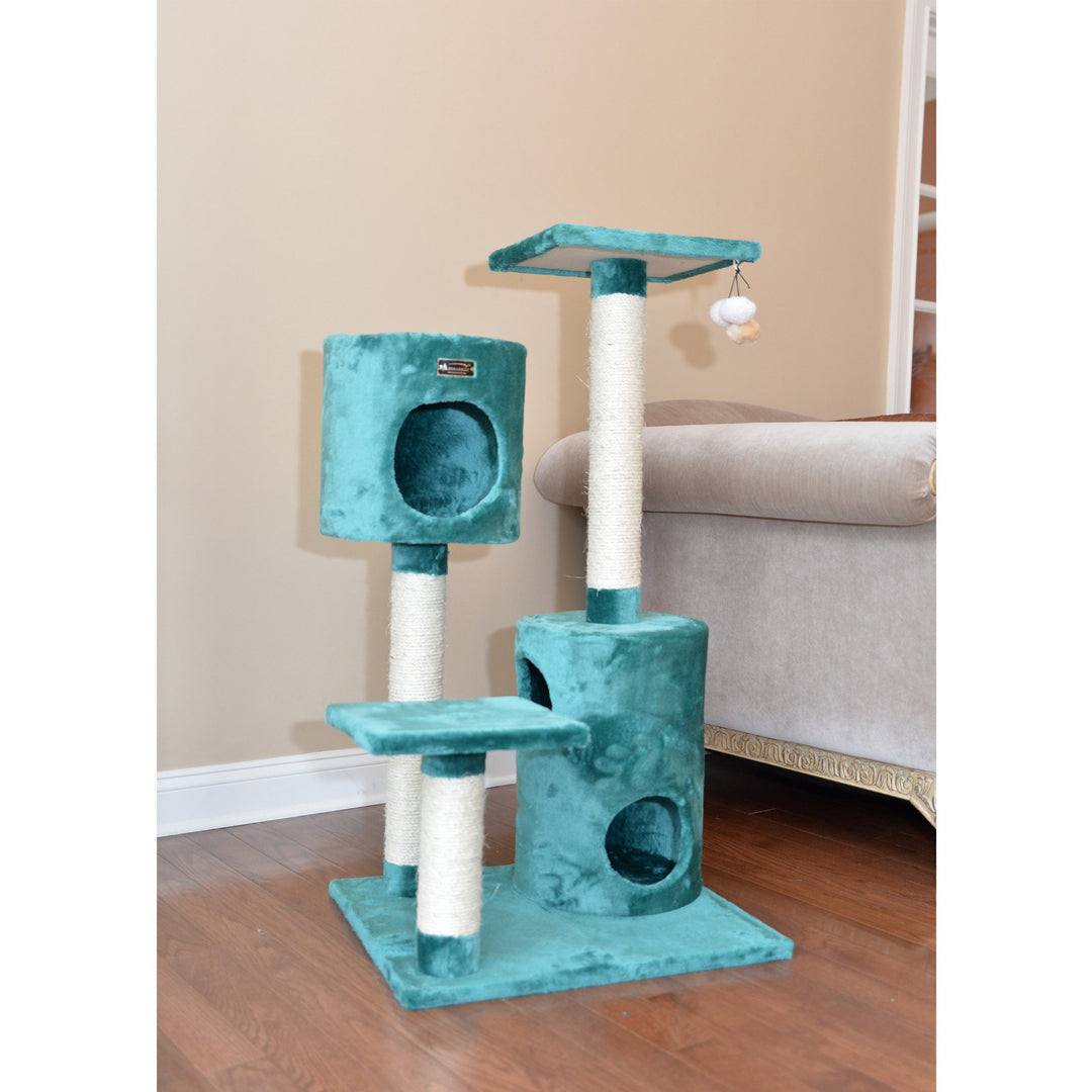 Armarkat Cat Tree Model A4301 Dark Green 3 Levels Compact 25 lbs Capacity Image 4