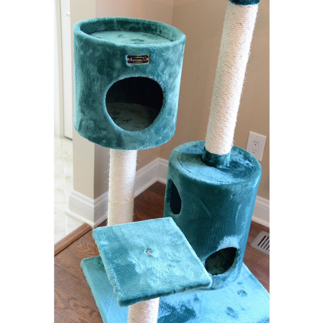 Armarkat Cat Tree Model A4301 Dark Green 3 Levels Compact 25 lbs Capacity Image 4