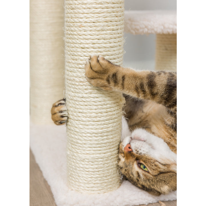 Armarkat 53-Inch Classic Ivory Cat Tree t Real Wood Cat Condo B5301 Image 6