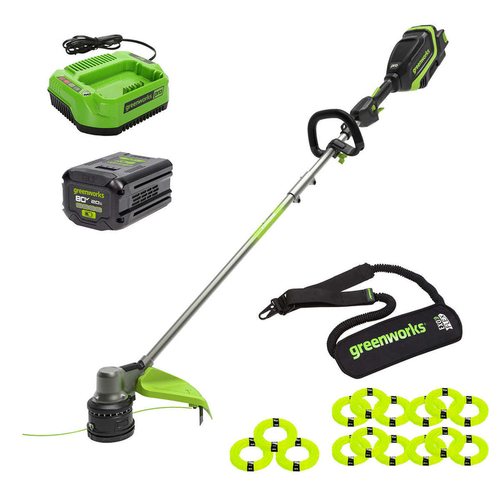 Greenworks 80V Gen 3 17 Brushless String Trimmer with 2AH Battery Image 1