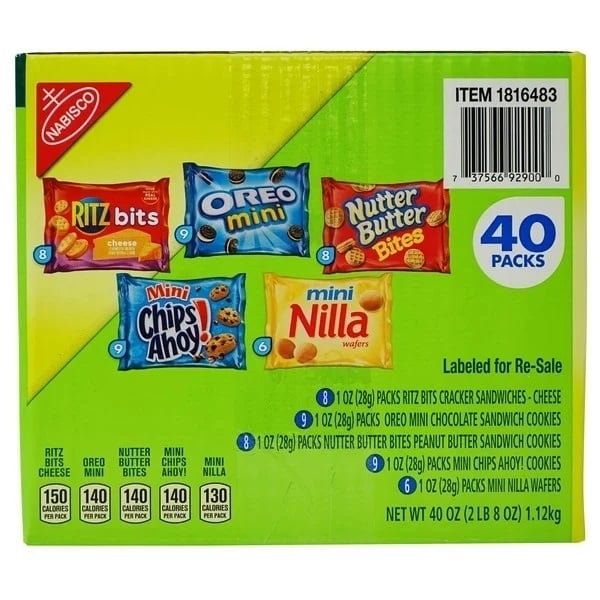 Nabisco Cookies and Crackers Variety Pack 1 Ounce (Pack of 40) Image 2