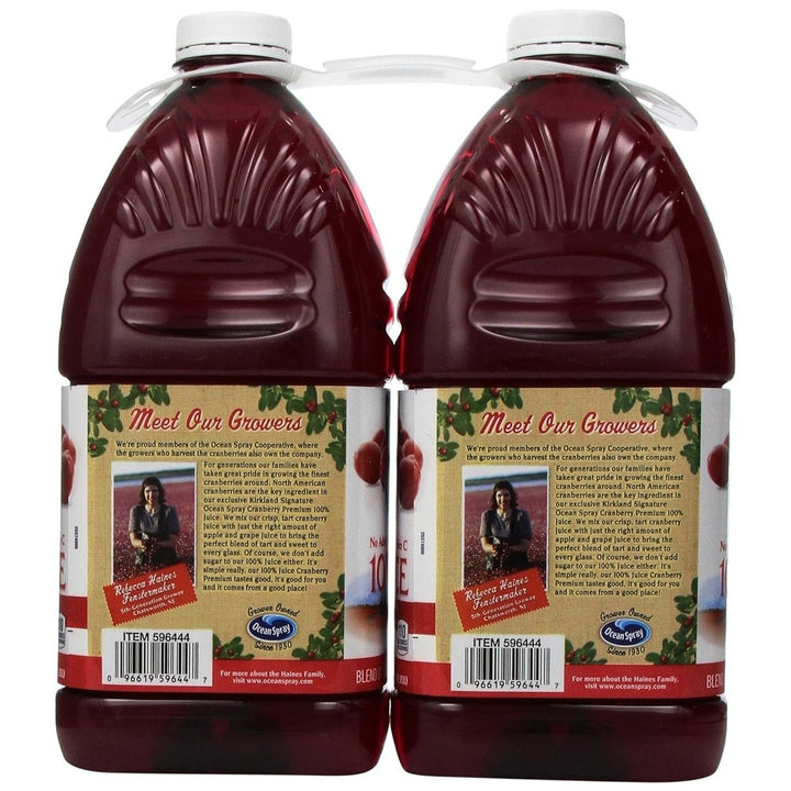 Kirkland Signature Ocean Spray Cranberry Premium 100% Juice 96 fl oz 2-count Image 3