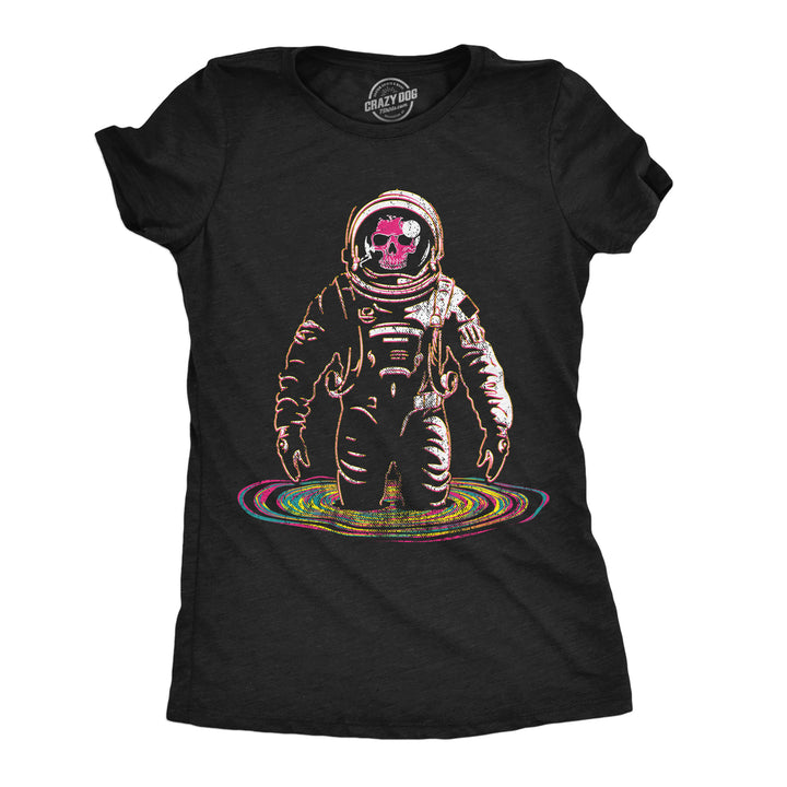 Womens Funny T Shirts Rainbow Black Hole Cool Space Graphic Tee For Ladies Image 1