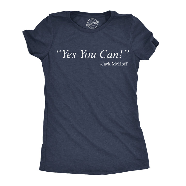 Womens Yes You Can Jack MeHoff Funny T Shirts Sarcastic Quote Tee For Ladies Image 1