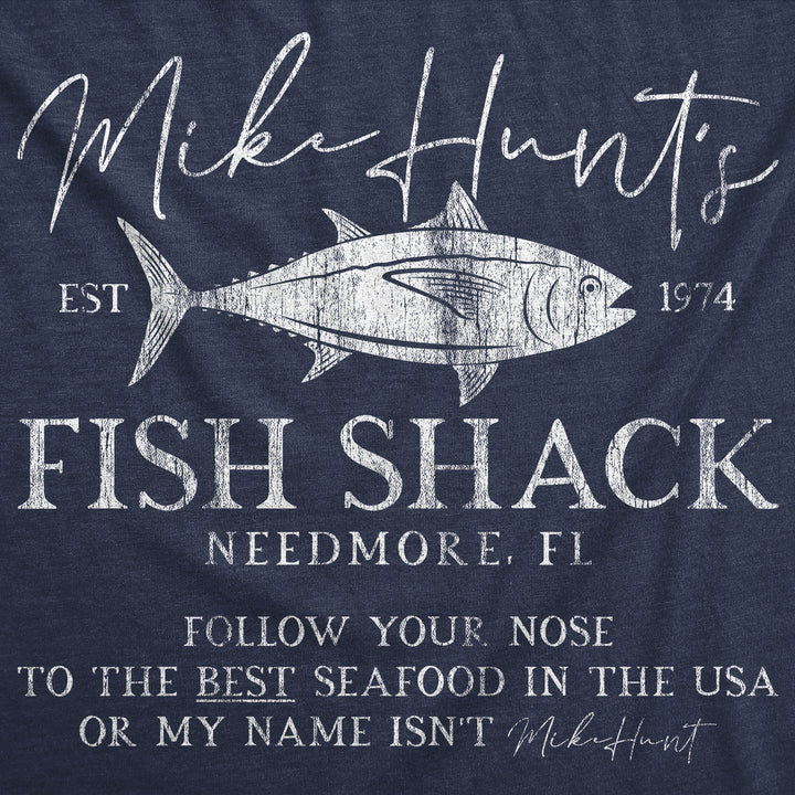 Womens Mike Hunts Fish Shack Funny T Shirts Sarcastic Adult Novelty Tee Image 2