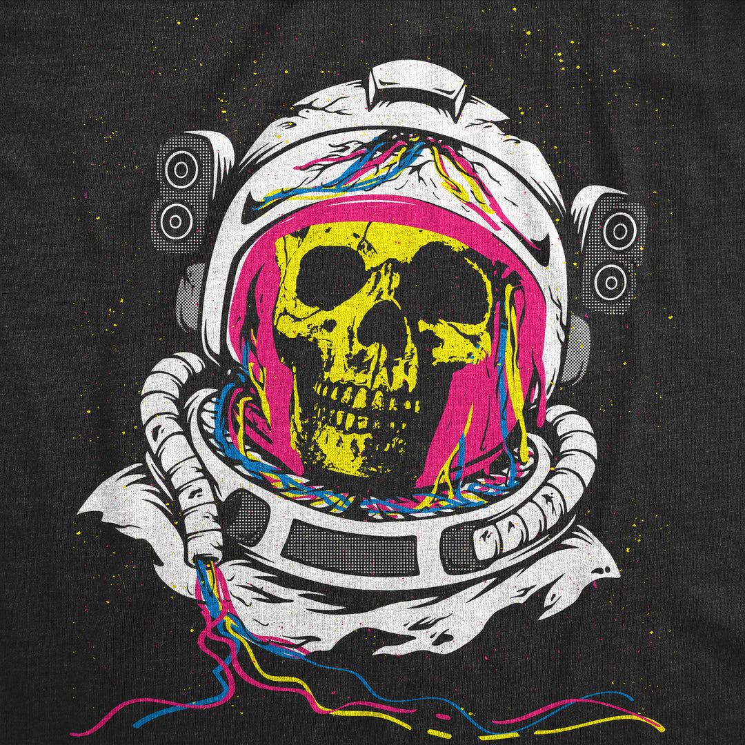 Mens Funny T Shirts Rainbow Astronaut Skull Cool Graphic Tee For Men Image 2