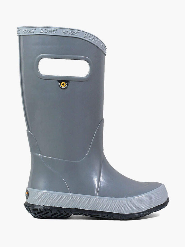 BOGS Kids Rain Boots Slip On Solid Grey 9 Inch Waterproof 72377-020 Image 2