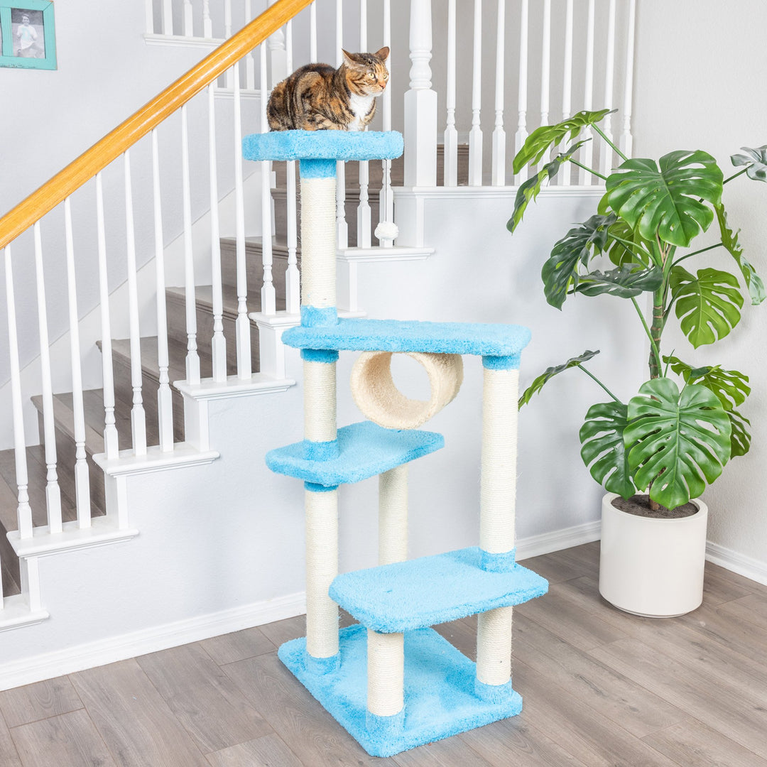 Armarkat Cat ClimberReal Wood Cat Junggle Tree SkyblueJackson Galaxy Approved Image 3