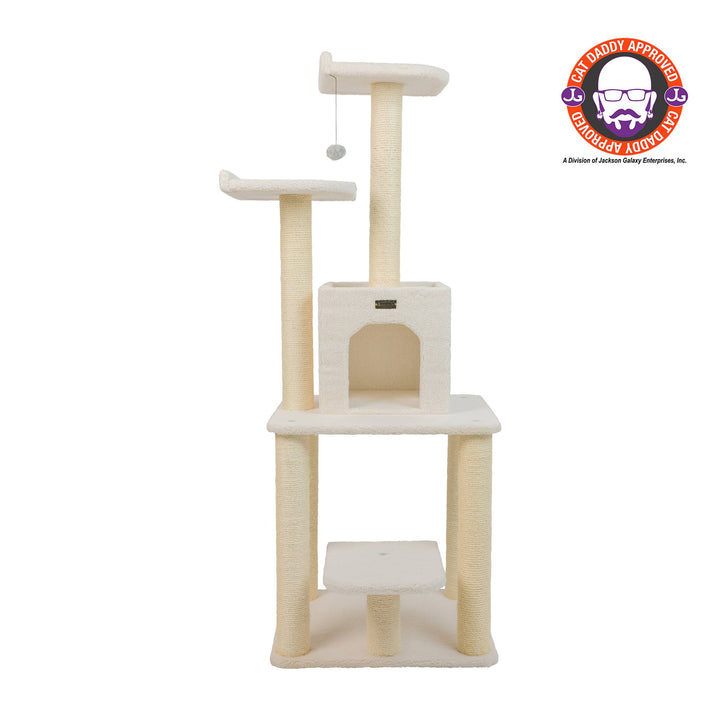 Armarkat B6203 Classic Cat Tree 5 Levels Ivory Cat Condo Jackson Galaxy Approved Image 1