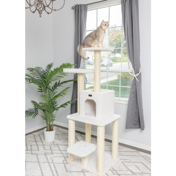 Armarkat B6203 Classic Cat Tree 5 Levels Ivory Cat Condo Jackson Galaxy Approved Image 3