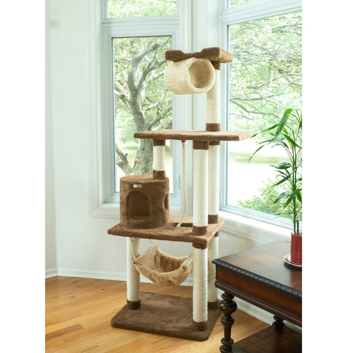 Armarkat Real Wood 70" Cat tree With Scratch postsHammock for Cats Image 3