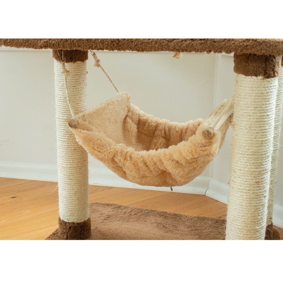 Armarkat Real Wood 70" Cat tree With Scratch postsHammock for Cats Image 6