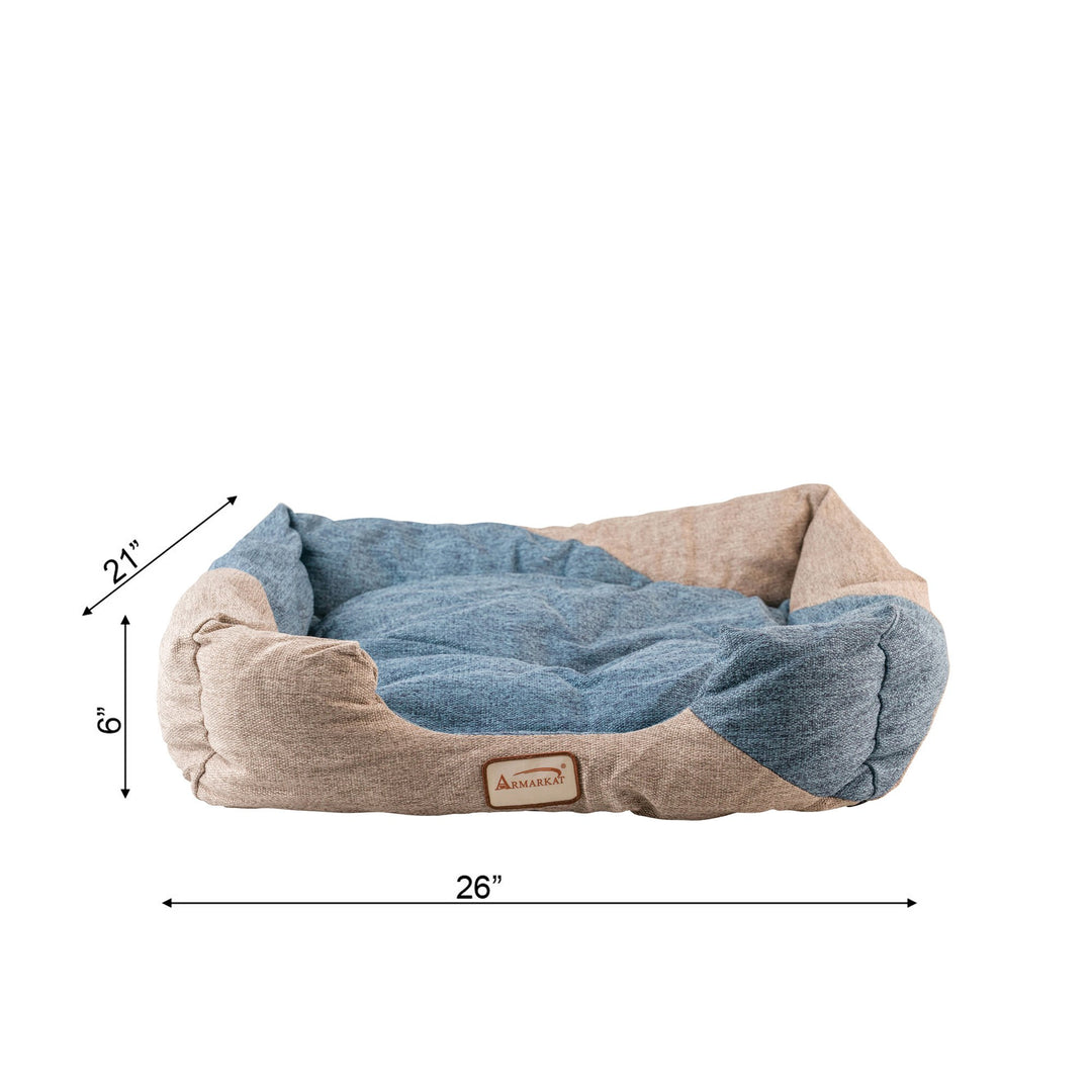 Armarkat Cat Bed Model C47Navy blue and beige Image 4
