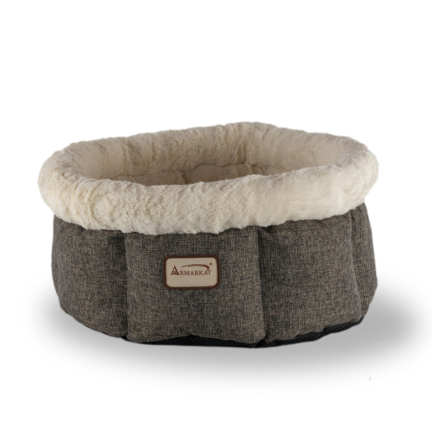 Armarkat Cozy Cat Bed in Beige and Gray C105 Image 1