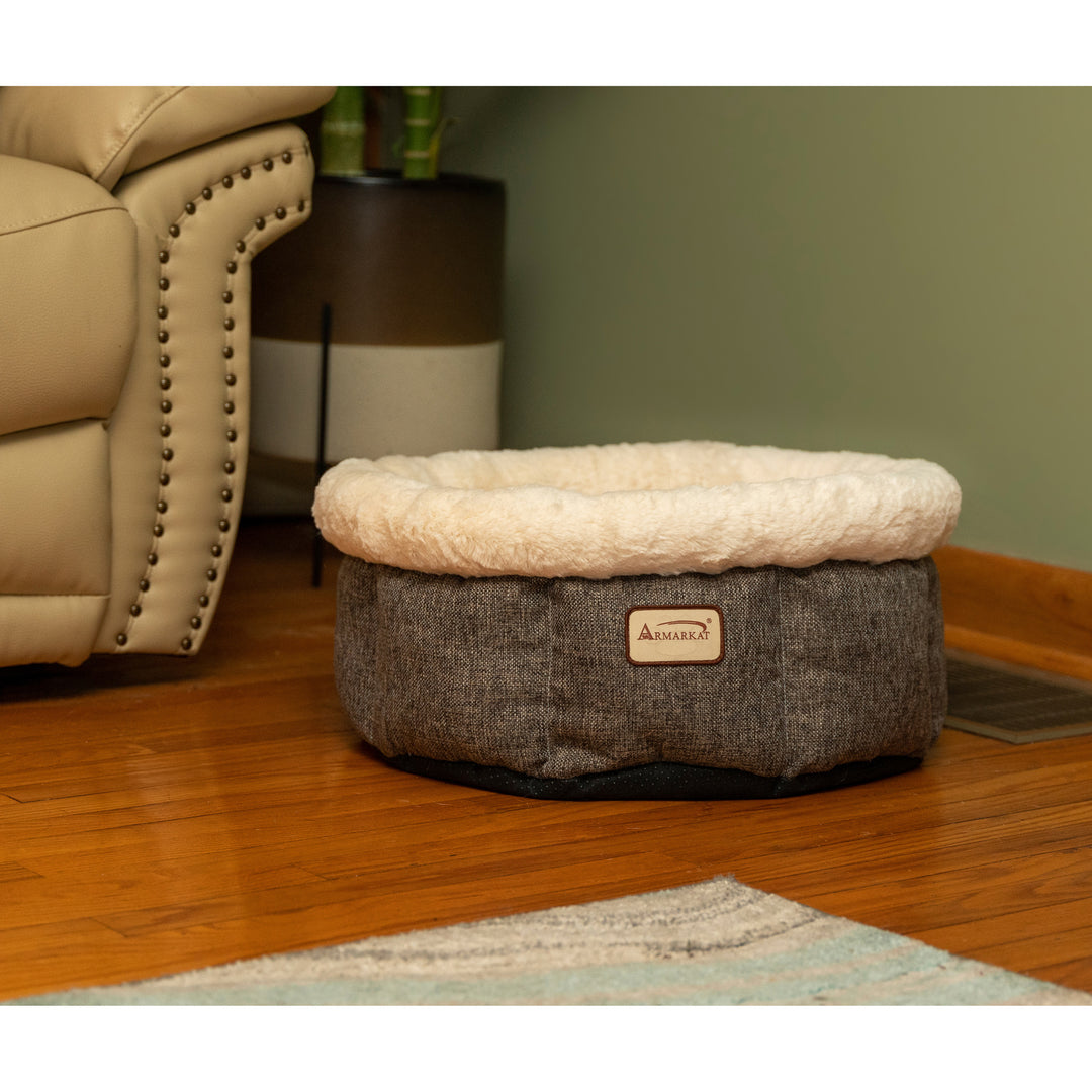Armarkat Cozy Cat Bed in Beige and Gray C105 Image 4