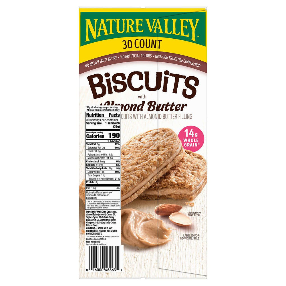 Nature Valley Biscuits with Almond Butter 1.35 Ounce (30 Count) Image 2