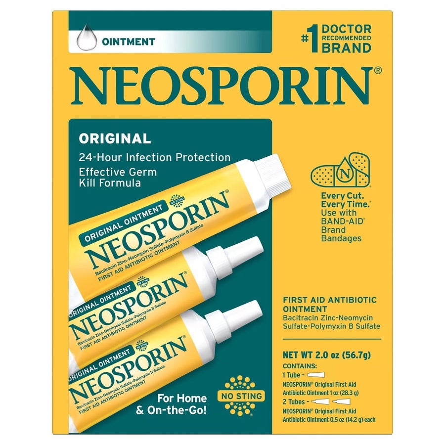 Neosporin Original First Aid Antibiotic Ointment (0.5 oz 2 ct + 1.0 oz. 1 ct) Image 1