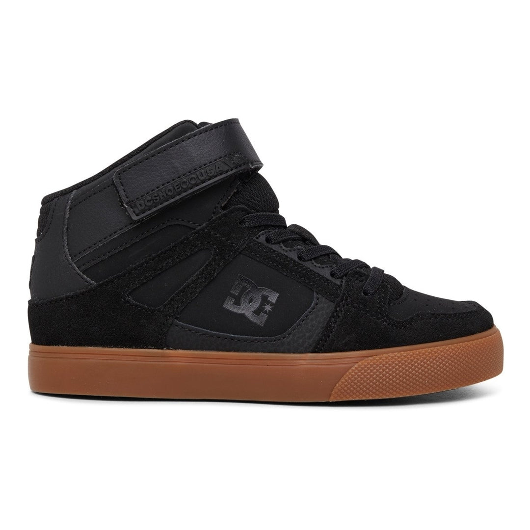 DC Shoes Unisex Kids Pure High Elastic Lace High-Top Shoes Black/Gum - ADBS300324-BGM BLACK/GUM Image 1