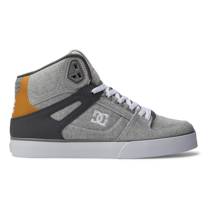 DC Shoes Mens Pure High-Top Shoes Grey/Grey/White - ADYS400043-XSSW GREY/GREY/WHITE Image 1