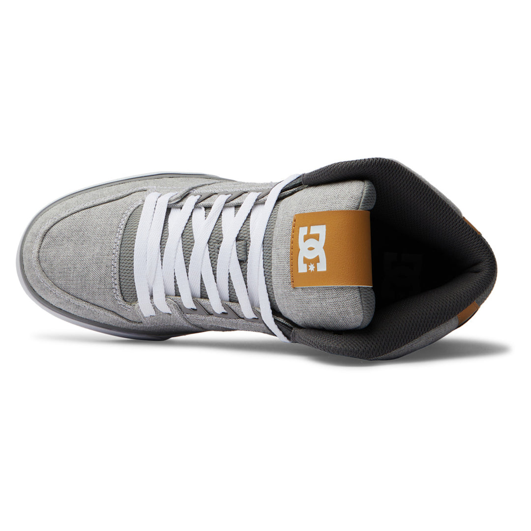 DC Shoes Mens Pure High-Top Shoes Grey/Grey/White - ADYS400043-XSSW GREY/GREY/WHITE Image 3