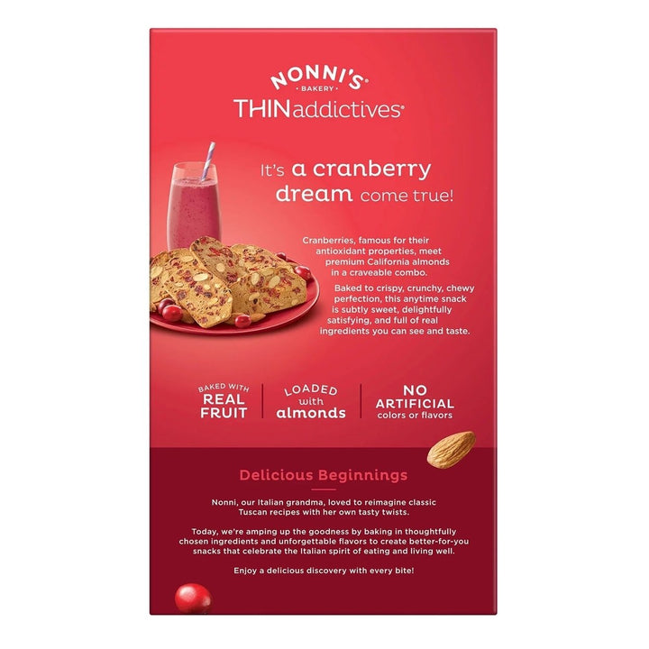 Nonnis THINaddictives Cranberry Almond Crisps (15 Count) Image 4